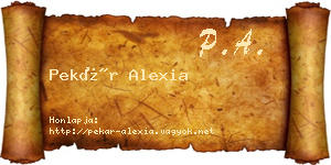 Pekár Alexia névjegykártya